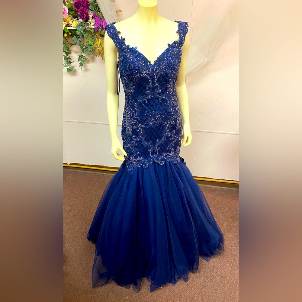 Lucci Lu Beaded and Sequin Gown